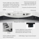 Dell 34 Plus USB-C Monitor - S3425DW, WQHD (3440x1440), 21:9 Curved, 120Hz, VA, 1ms, AMD FreeSync Premium, HDR10, Height Adjustment, Built-in Speakers, 2 USB-C, 2 HDMI, 2 USB, 3 Year Warranty - Image 13