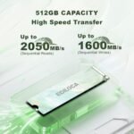 512GB NVMe M.2 SSD PCIe Gen 3x4, Up to 3000MB/s Read, M.2 2280 Internal Solid State Drive, Dynamic SLC Cache, Compatible with PC, Desktop and Laptops(EN680E) - Image 3