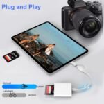 iPhone/USB C SD Card Reader, Apple MFi Certified, SD/TF Card Reader with Dual Slot Design, Two-Way Transmission and High Speed, for iPhone, iPad, Camera etc - Imagen 6