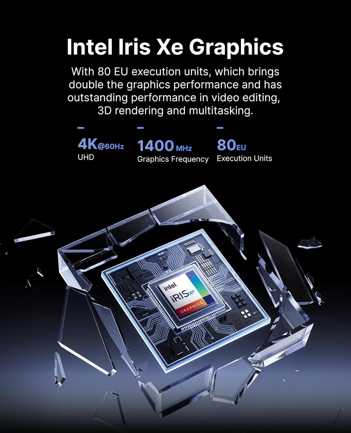 NiPoGi CK10 Mini PC W11 Pro întel Core i5 12600H(12C/16T,4,5GHz,16MB Cache) Mini Computer 16GB+16GB RAM 3200MHz+512GB M.2 NVMe SSD, WiFi6/BT5.2/2*HDMI+ 1*VGA Triple 4K UHD Display/Type C/RJ45 - Image 9