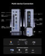 NiPoGi CK10 Mini PC W11 Pro întel Core i5 12600H(12C/16T,4,5GHz,16MB Cache) Mini Computer 16GB+16GB RAM 3200MHz+512GB M.2 NVMe SSD, WiFi6/BT5.2/2*HDMI+ 1*VGA Triple 4K UHD Display/Type C/RJ45 - Image 10