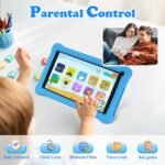 Children's Tablet 7 Inch Android 13 with RAM 8GB ROM 64GB (TF 128GB), GMS Certified, Parental Control, IPS HD Screen, Dual Camera, WiFi, Children's Educational Tablet with EVA Case (Blue) - Imagen 5