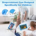 Children's Tablet 7 Inch Android 13 with RAM 8GB ROM 64GB (TF 128GB), GMS Certified, Parental Control, IPS HD Screen, Dual Camera, WiFi, Children's Educational Tablet with EVA Case (Blue) - Imagen 7