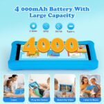 Children's Tablet 7 Inch Android 13 with RAM 8GB ROM 64GB (TF 128GB), GMS Certified, Parental Control, IPS HD Screen, Dual Camera, WiFi, Children's Educational Tablet with EVA Case (Blue) - Imagen 8