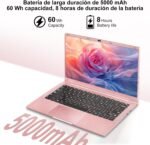 Laptop 14 Inch Celeron N5095 Upto 2.9 GHz Laptops 8GB RAM 256GB SSD TF 1TB LPDDR4 Win11 5G WiFi HDMl mini 1920*1080 FHD Laptop Protective Film Spanish – Gold Metallic Body - Image 7