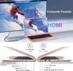 Laptop 14 Inch Celeron N5095 Upto 2.9 GHz Laptops 8GB RAM 256GB SSD TF 1TB LPDDR4 Win11 5G WiFi HDMl mini 1920*1080 FHD Laptop Protective Film Spanish – Gold Metallic Body - Image 9