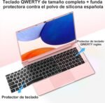 Laptop 14 Inch Celeron N5095 Upto 2.9 GHz Laptops 8GB RAM 256GB SSD TF 1TB LPDDR4 Win11 5G WiFi HDMl mini 1920*1080 FHD Laptop Protective Film Spanish – Gold Metallic Body - Image 10