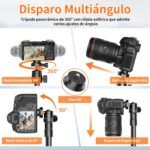 XXZU 180 cm Tripod Camera, Aluminium Mobile Phone Tripod with Bag, Lightweight Camera Tripod with 360° Ball, Load Capacity 8 kg, Travel Tripod for DSLR/Phones/Ring Light/Projectors - Image 4