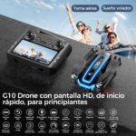 G10 GPS Drones with EIS Camera 4k Adults (Remote Control Screen)45min Flying Time,Max 600m/1968ft Transmission, Auto-Return, Quadcopter Flying Following You, Brushless Motor, - Image 7