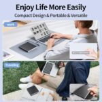 External CD/DVD Player, USB 3.0 and Type-C,External USB Floppy Drive, Portable DVD Player, SD TF Cards and 4 USB Ports CD/DVD -RW/ROM Drive for PC/Laptop/Linux/Windows 11/10/9/Mac/Desktops - Imagen 4