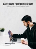 Lemorele USB C Ethernet Hub - 8 in 1 Aluminum Space Adapter Hub with HDMI 4K, Ethernet, 100W Super Fast Charging, 2 USB, USB C 2.0, SD/TF for MacBook M1 Air/Pro, Switch, Chromecast, Windows - Image 5