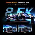 UPERFECT 2.5K 240Hz QLED Portable Monitor, 16" 2560x1600 QHD 100% DCI-P3 400 Nits Portable Monitor for Laptop w/Stand & VESA, Adaptive Sync HDMI 2.1 External Display for PC Phone Game Console - Imagen 4