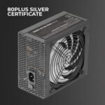 Tacens Radix VII AG 800, Full Modular 800W ATX Power Supply, 10 Years Safety, 80Plus Silver, +87% Efficiency, 140mm FDB Fan with AI-RPM Technology, Japanese Capacitors 105º, Black - Image 3