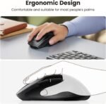 UGREEN Wireless Mouse 2.4GHz Ergonomic USB Receiver 5 Levels 1600 dpi Silent Button, Compatible with Computer PC MacBook Laptop Windows 11 10 macOS Linux - Image 5