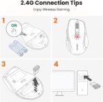 UGREEN Wireless Mouse 2.4GHz Ergonomic USB Receiver 5 Levels 1600 dpi Silent Button, Compatible with Computer PC MacBook Laptop Windows 11 10 macOS Linux - Image 7