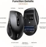 UGREEN Wireless Mouse 2.4GHz Ergonomic USB Receiver 5 Levels 1600 dpi Silent Button, Compatible with Computer PC MacBook Laptop Windows 11 10 macOS Linux - Image 8