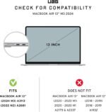 UAG Designed for MacBook Air 13 Inch 2022 M2 (A2681) Plyo Ice/Black, Cub - Image 3