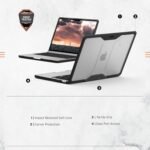 UAG Designed for MacBook Air 13 Inch 2022 M2 (A2681) Plyo Ice/Black, Cub - Image 4