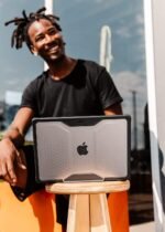 UAG Designed for MacBook Air 13 Inch 2022 M2 (A2681) Plyo Ice/Black, Cub - Image 5