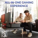 POGA LUX White Gaming Case (Compatible with PlayStation 5), Portable Console with Travel Case, 24'' AOC Gaming Monitor and Cart - White (V2 - Optional Bluetooth Speaker), White - Imagen 7