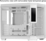 Mars Gaming MC-3TCORELCD ATX Gaming Case, 7.2" IPS Customizable Display, Triple Removable Tempered Glass, Double Side Camera Frame, Liquid Cooling Support up to 360mm, White - Image 4