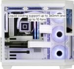 Mars Gaming MC-3TCORELCD ATX Gaming Case, 7.2" IPS Customizable Display, Triple Removable Tempered Glass, Double Side Camera Frame, Liquid Cooling Support up to 360mm, White - Image 5