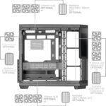 Mars Gaming MC-3TCORELCD ATX Gaming Case, 7.2" IPS Customizable Display, Triple Removable Tempered Glass, Double Side Camera Frame, Liquid Cooling Support up to 360mm, White - Image 8