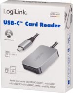 LogiLink CR0050 - Dual Card Reader, USB-C 3.2 Gen1 for SD, SDHC, SDXC, microSD, SDHC, SDXC, MMC and RS MMC cards up to 1 TB, Aluminium - Image 8