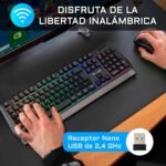 The G-Lab Tungsten Combo - Backlit Wireless Gaming Keyboard and Mouse Pack - Spanish Layout - 2400 dpi - PC/PS4/PS5/Xbox One - New 2021 - Imagen 3