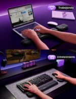 Vaydeer Ergonomic Memory Foam Wrist Rest Set for Keyboard and Mouse for Office, Gaming - Black - Imagen 6