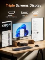 MINISFORUM UM690L Slim Mini PC, AMD Ryzen 9 6900HX 8-Core Processor up to 4.9GHz, AMD Radeon 680M, 32GB LPDDR5 (On Board, up to 6400 MT/s)/1TB SSD, HDMI/USB4/DP, USB 3.2 x 2, WiFi6E, BT5.2 - Image 4