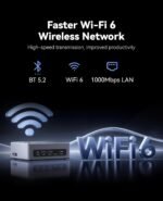 NiPoGi CK10 Mini PC W-11 Pro, i5-12600H (up to 4.5GHz,12C/16T),16GB DDR4 512GB M.2 NVMe PCle3.0 SSD Mini Computer,2xHDMI+VGA 4K Triple Display with WiFi 6/BT 5.2,Micro PC for Office/Education - Imagen 8