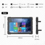 RF7G Tablet PC Resistente de 25.7 cm Win 11 Pro 8+128G, Intel N4120, Windows Tablet 16000mAh/3.8V, Batería de 800 x 1280 Píxeles, IP67 Impermeable, WiFi 5, BT 4.2, PC Industrial de Trabajo - Imagen 7