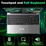 15.6 Inch 2026 Laptop Processor M3-6Y30, RAM 16GB SSD 512GB PC Laptop Notebook Computer, 5000Mah/1920x1080P/Webcam/WIFI 5/TF Card Slot - Imagen 5