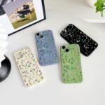 RALEAVO Fleurs Coque pour iPhone 15 Coque, Liquid Silicone Coque Protection Bumper Antichoc Coque Cover Mignonne Fleur Housse Etui Souple pour iPhone 15 6.1 Inches, Black - Image 7