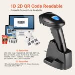 Tera Wireless Barcode Scanner 1D 2D QR with USB Charging Base Handheld Barcode Reader Auto Detection Scanner Fast Accurate Scanner, D6100 - Imagen 4