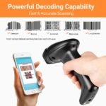 Tera Wireless Barcode Scanner 1D 2D QR with USB Charging Base Handheld Barcode Reader Auto Detection Scanner Fast Accurate Scanner, D6100 - Imagen 5