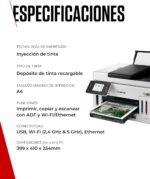 Canon MAXIFY GX6150 Compact Office Printer - Multifunction Color Printer & Scanner | MegaTank Inkjet | WiFi, Ethernet & USB - Imagen 6