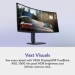 Alienware 34 240Hz QD-OLED Curved Gaming Monitor - AW3425DW - 34" WQHD (3440 x 1440) 240Hz 0.03ms, 1800R Curve, AMD FreeSync Premium Pro, VESA AdaptiveSync, DisplayVESA HDR TrueBlack 400 - Image 6