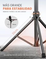 Tripod for Mobile Phone 180 cm, Extendable Professional Stable Aluminium Tripod with Remote Control & Phone Stand, Compatible with iPhone/Smartphone. - Imagen 4