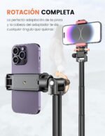 Tripod for Mobile Phone 180 cm, Extendable Professional Stable Aluminium Tripod with Remote Control & Phone Stand, Compatible with iPhone/Smartphone. - Imagen 7