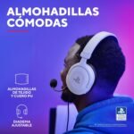 Trust Gaming GXT 498W Forta Cascos PS5 / PS4 Sostenibles, Licencia Oficial para Playstation 5, Diadema Regulable, Micrófono Extraíble, Auriculares Gaming, Cable de 1.2 m, Blanco - Imagen 5