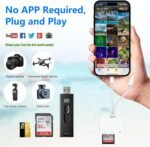 SD Card Reader iPhone Oliveria, SD Card Reader Lightning SD Card Reader S-D iPhone S-D Lightning Card Reader for i-Phone 15/14/Pro Max/Pro/Plus/Pad Pro/MacBook Pro/Air - Image 5