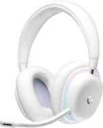 Logitech G G735 Wireless Gaming Headphones, LIGHTSYNC RGB Customisable, Lightspeed, Bluetooth, Detachable Microphone, for PC & Mac - White - Image 8