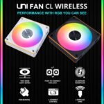 Lian Li UNI Fan CL120 ARGB PWM - 1 Pack PWM Fan - 2.4GHz RGB Wireless Signal and PC Case - 28mm FDB - Chain Chain - Low Noise - Driver Not Included and Required - White - Image 3