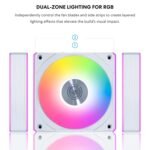 Lian Li UNI Fan CL120 ARGB PWM - 1 Pack PWM Fan - 2.4GHz RGB Wireless Signal and PC Case - 28mm FDB - Chain Chain - Low Noise - Driver Not Included and Required - White - Image 4