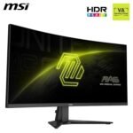 MSI mag 346CQ – Monitor 34" UWQHD, 3440 x 1440, 1500R, Gaming Monitor, VA, 180Hz,1ms, HDR Ready, Eye Care, HDMI 2.0b, DP 1.4a, Frameless, Adjustable Tilt, VESA Stand, Black - Imagen 3