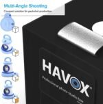 HAVOX - Photo Studio HPB-40XD - Portable light box with four tilting LED strips - 40x40x40cm lightbox - 5500K illumination - 26,000 lumens - Anti-glare system - Imagen 5