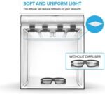 HAVOX - Photo Studio HPB-40XD - Portable light box with four tilting LED strips - 40x40x40cm lightbox - 5500K illumination - 26,000 lumens - Anti-glare system - Imagen 6