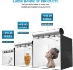 HAVOX - Photo Studio HPB-40XD - Portable light box with four tilting LED strips - 40x40x40cm lightbox - 5500K illumination - 26,000 lumens - Anti-glare system - Imagen 8